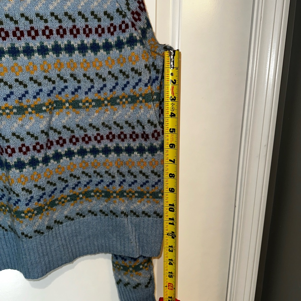 Toad&Co Multicolor Nordic Patterned Cazadera Crew Wool Sweater Women’s Small - Picture 7 of 13